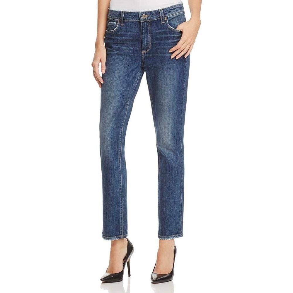 Paige Julia Straight Leg Jeans Size 31 James Mid Rise Relaxed Minimalist Casual
